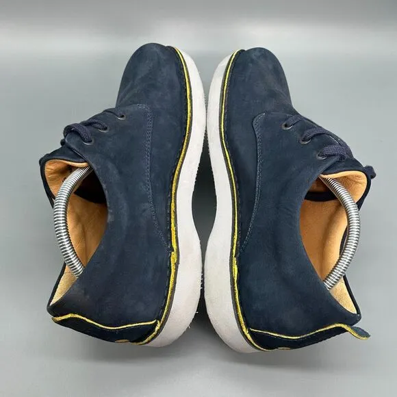 Samuel Hubbard Free Oxford Men's 10 Navy Nubuck Leather Shoes Lace-Up Formal