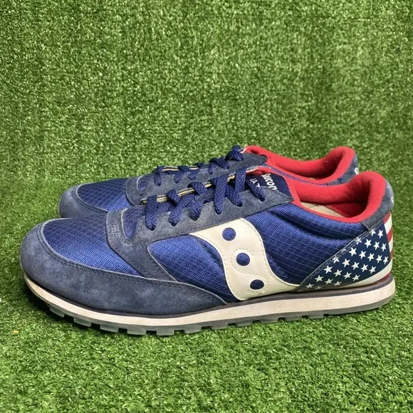 Saucony Men Jazz Low Pro USA Flag Patriotic Athletic Running Shoes Size 11.5
