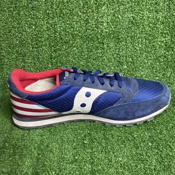Saucony Men Jazz Low Pro USA Flag Patriotic Athletic Running Shoes Size 11.5