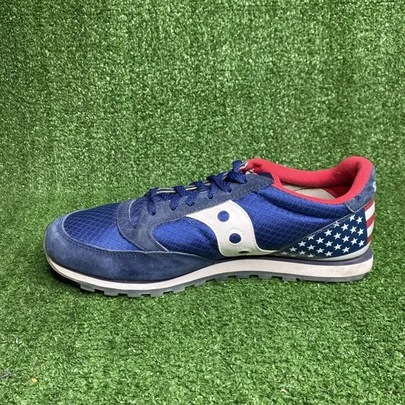 Saucony Men Jazz Low Pro USA Flag Patriotic Athletic Running Shoes Size 11.5