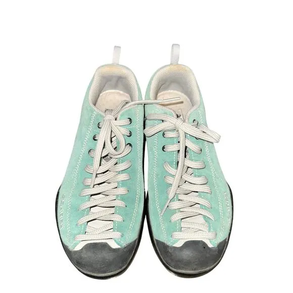 Scarpa Mojito Hiking Sneakers Women's Size 7 Lake Blue Leather Lace Up Shoes