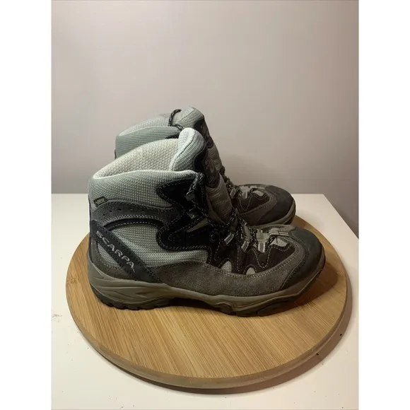 Scarpa ZG Womens Goretex Vibram Womens Size 7 Hiking Boots Shoes Gray