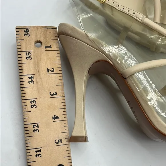 SCHUTZ Sz 10 Lovi Napps Cream Strappy High Heels NEW