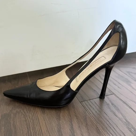 Sergio Rossi Pointed Toe Leather Heels Size 37