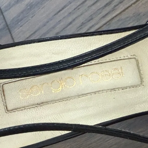 Sergio Rossi Pointed Toe Leather Heels Size 37