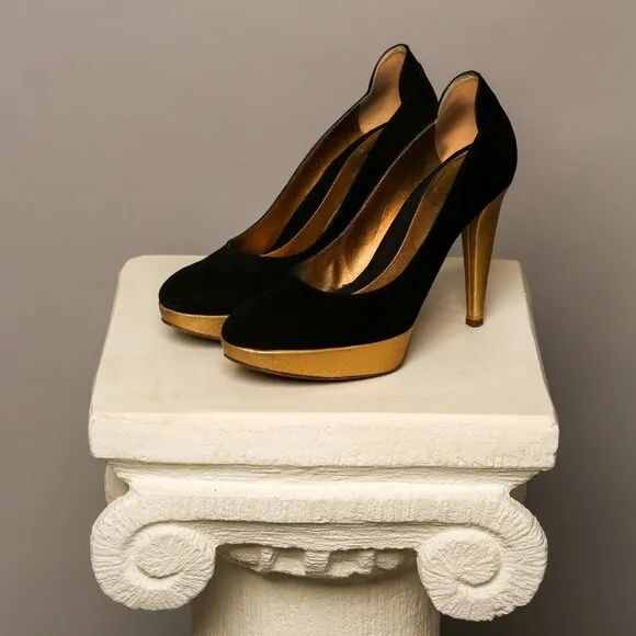 SERGIO ROSSI Suede Leather Pumps