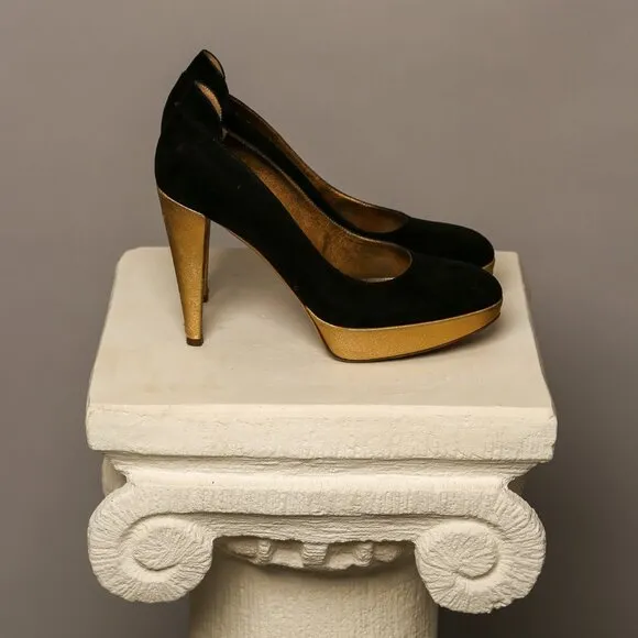 SERGIO ROSSI Suede Leather Pumps