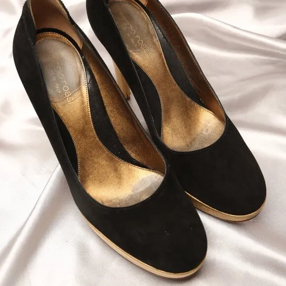 SERGIO ROSSI Suede Leather Pumps