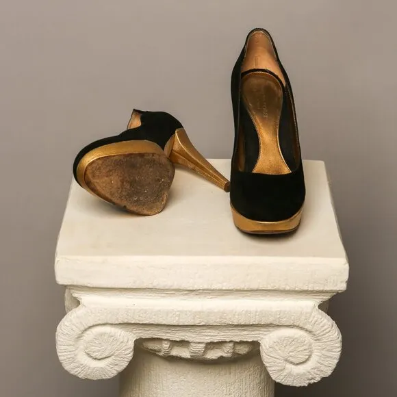 SERGIO ROSSI Suede Leather Pumps