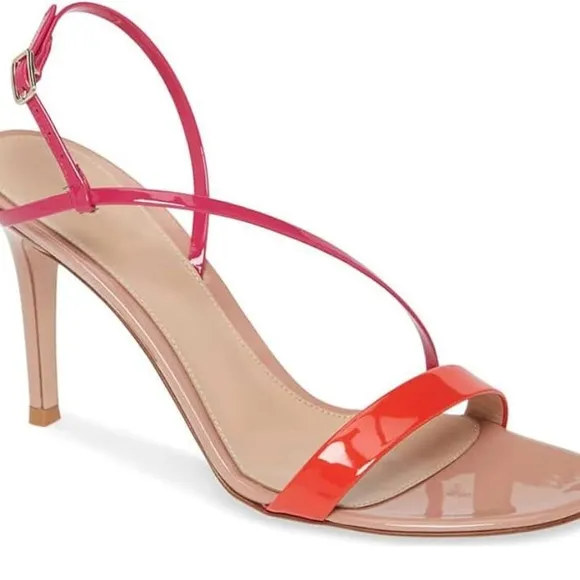 Sexy &amp; Stylish Pink and Red Women's Sandals. Petite Size kn EUC