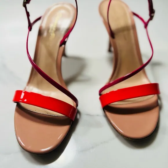 Sexy &amp; Stylish Pink and Red Women's Sandals. Petite Size kn EUC