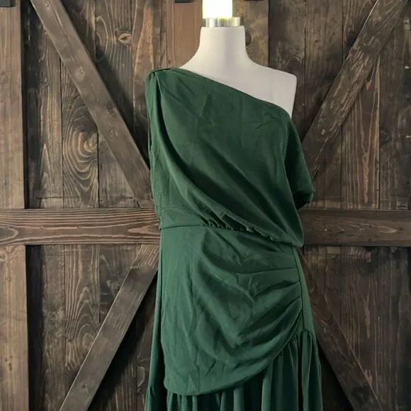 Sexy Women's Short Sleeve High Split Off Shoulder Long Party Dress XL