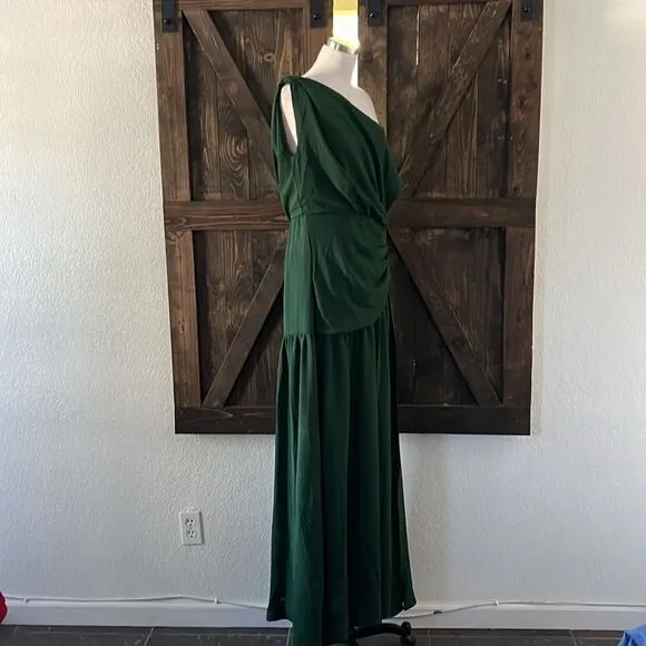 Sexy Women's Short Sleeve High Split Off Shoulder Long Party Dress XL