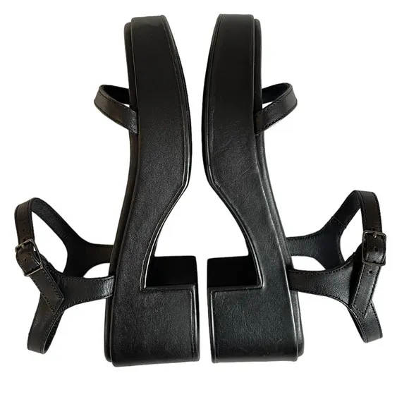 Seychelles Rest Assured Platform Heeled Sandals in Black Size 8.5