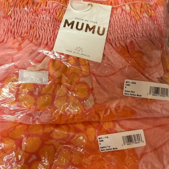 Show Me Your Mumu Daphne Top Velma Skirt Retro Garden Pink Retro Garden Small