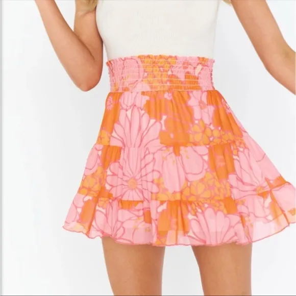 Show Me Your Mumu Daphne Top Velma Skirt Retro Garden Pink Retro Garden Small
