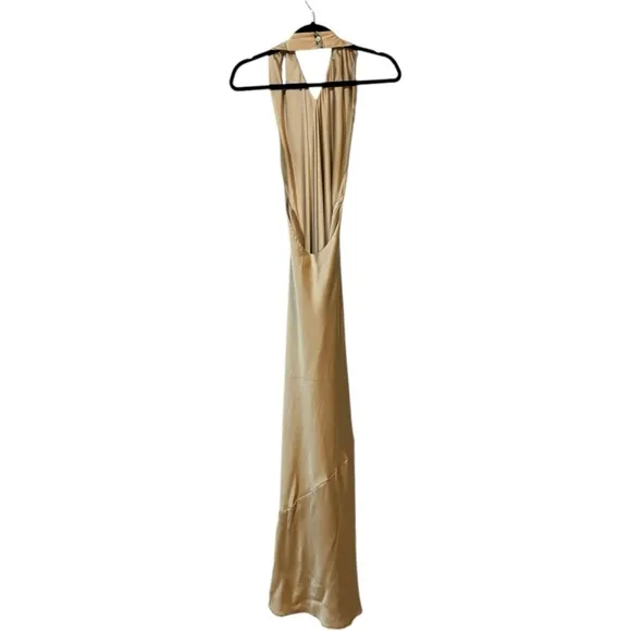 Show Me Your MuMu‎ Jasmine Maxi Dress Satin Look Sleeveless Halter