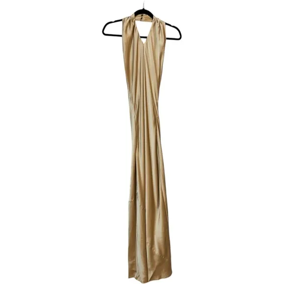 Show Me Your MuMu‎ Jasmine Maxi Dress Satin Look Sleeveless Halter