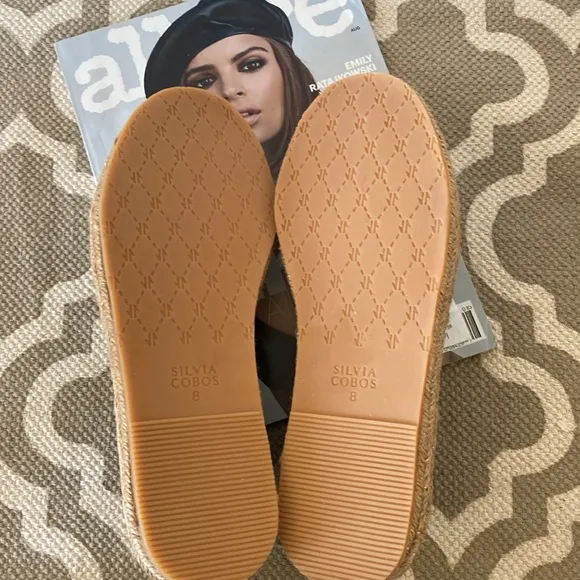“Silvia Cobos” SC Soil Mocasines leather flat espadrilles; size 8; NWOT/no box