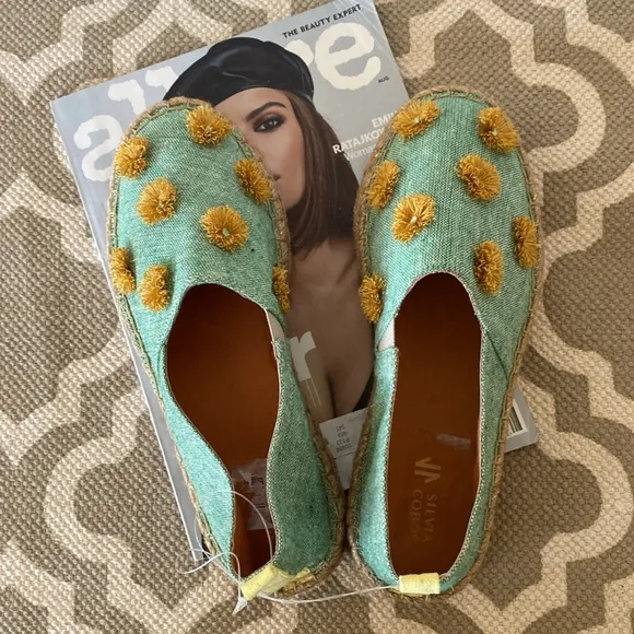 “Silvia Cobos” SC Soil Mocasines leather flat espadrilles; size 8; NWOT/no box