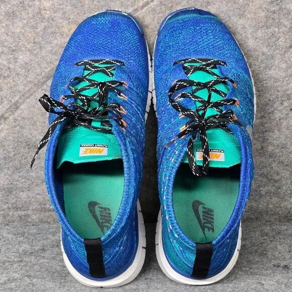 Size 10.5 - Nike Free Flyknit Chukka Hyper Grape Blue Men Running‎ Sneaker Shoes