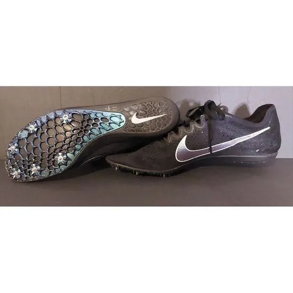 Size 13 - Nike Zoom Victory Elite 2 Black‎ Indigo Fog Running Shoes Spikes #453