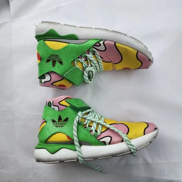 Size 8 - Adidas JS Tubular Yellow Sneakers Shoes Men Jeremy Scott Colorful