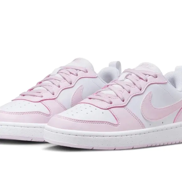 Size 8 Women's NIKE Pink and White Sneakers