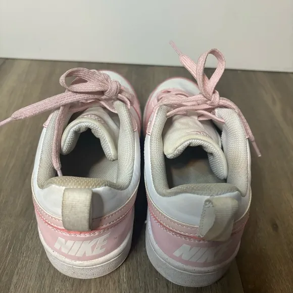 Size 8 Women's NIKE Pink and White Sneakers