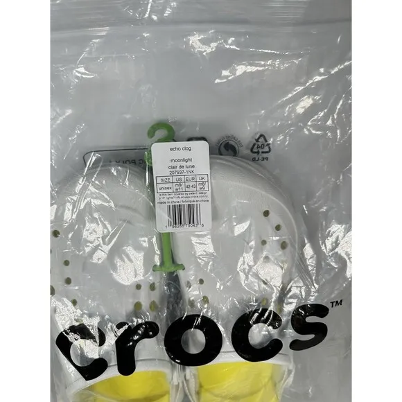 Size 9 Crocs Echo Clog Moonlight Men Slip On Casual LifeStlye Sandal 207937-1NK