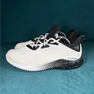 Size 10 - Men’s Adidas Alphabounce 1 white and black shoes