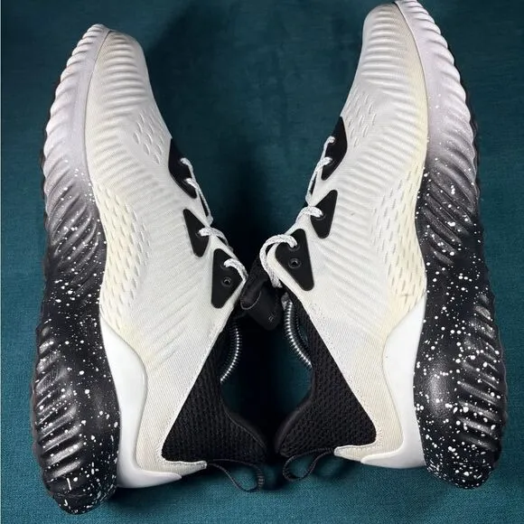 Size 10 - Men’s Adidas Alphabounce 1 white and black shoes