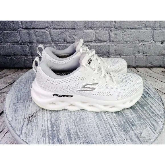 Skechers Go Run Glide-Step Flex White Men 7.5 Used in Very Good Condition