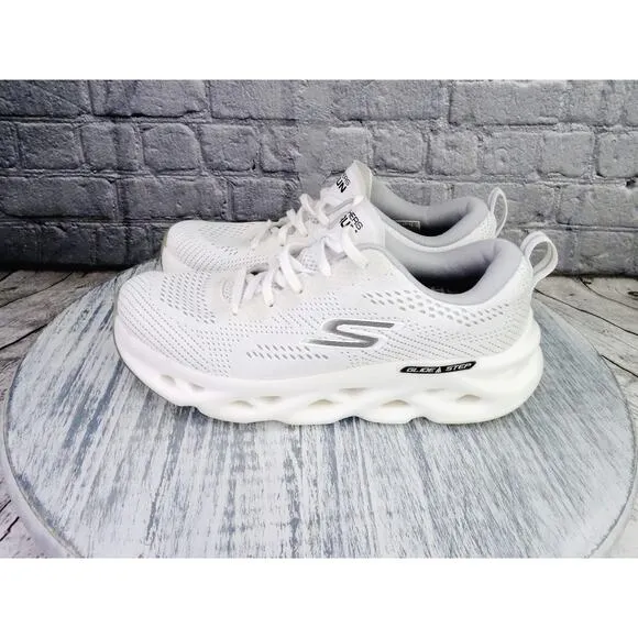 Skechers Go Run Glide-Step Flex White Men 7.5 Used in Very Good Condition