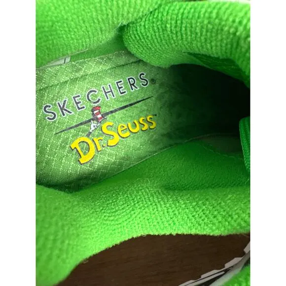Skechers The Grinch Dr Seuss Shoes Women's 5 Youth 3 White Green Uno Rugged NWT