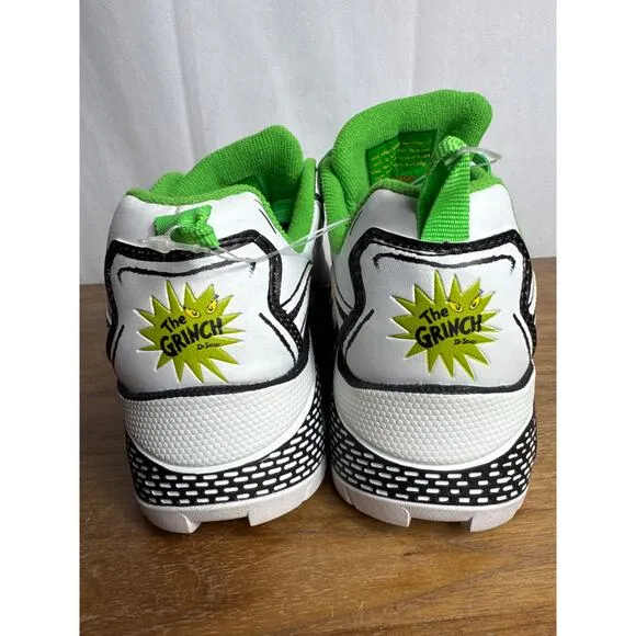 Skechers The Grinch Dr Seuss Shoes Women's 5 Youth 3 White Green Uno Rugged NWT