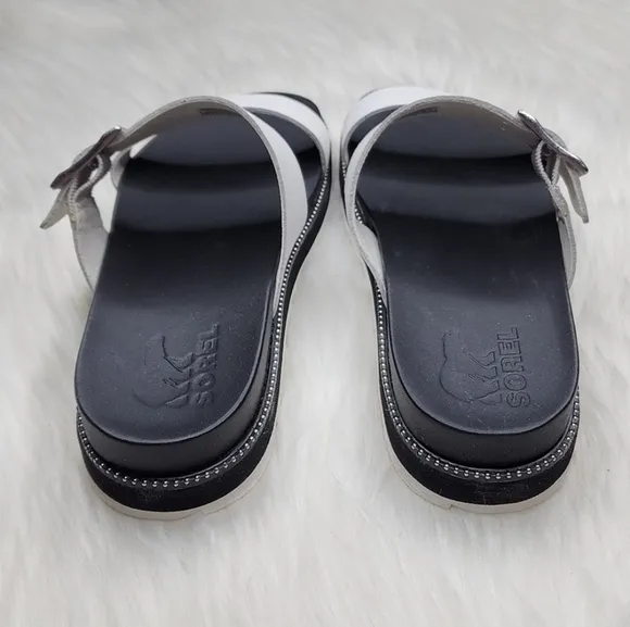 SOREL Roaming Buckle Slide Sandals Sea Salt