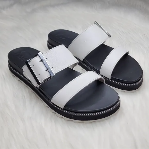 SOREL Roaming Buckle Slide Sandals Sea Salt