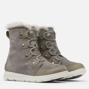 Sorel Women Explorer Joan Outdoor Fur Boots Shoes sz 11
