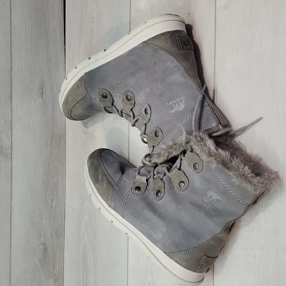 Sorel Women Explorer Joan Outdoor Fur Boots Shoes sz 11