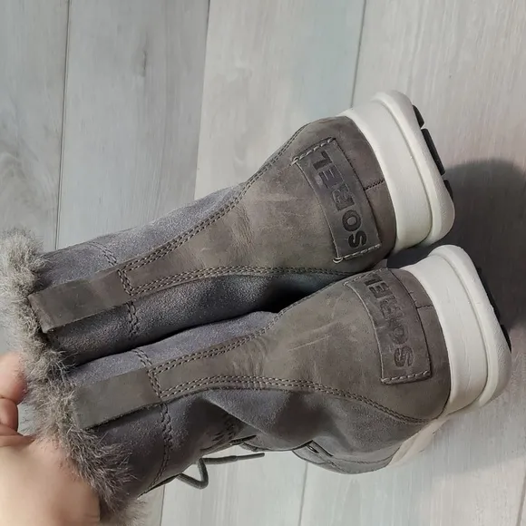 Sorel Women Explorer Joan Outdoor Fur Boots Shoes sz 11