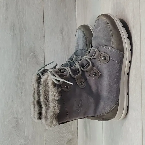 Sorel Women Explorer Joan Outdoor Fur Boots Shoes sz 11