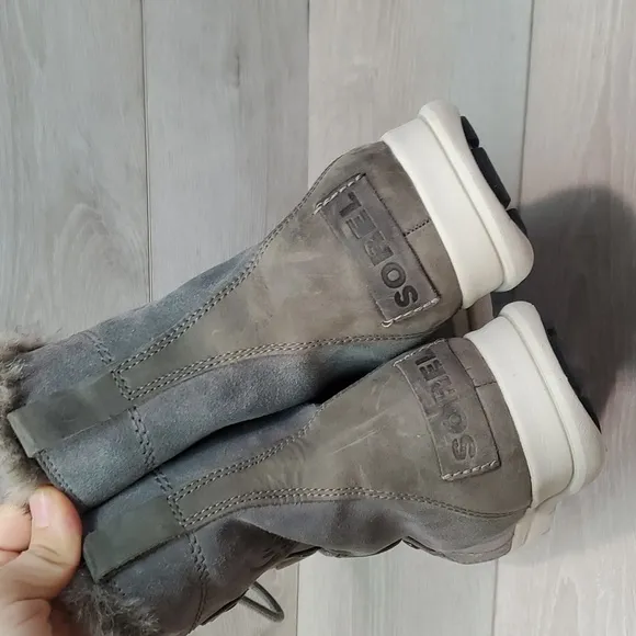 Sorel Women Explorer Joan Outdoor Fur Boots Shoes sz 11