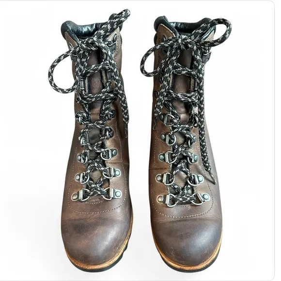 SOREL Women's Conquest Wedge Leather Ankle Boots Waterproof Outdoor Hiking 7
