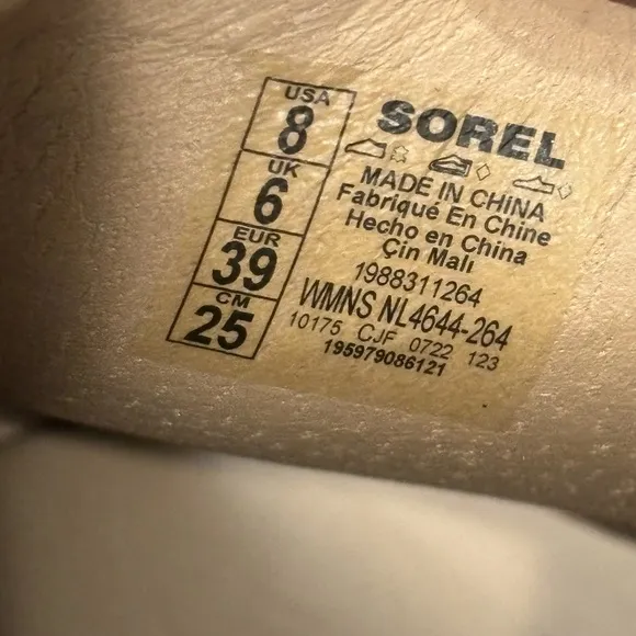 Sorel Womens Size 8 Taupe Sea Salt Cameron Wedge Platform Mules Sandals