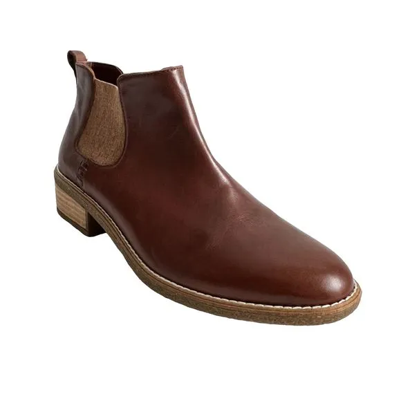Sperry Bootie Women Size 9.5M Brown Leather Chelsea Pull-on Shoes
