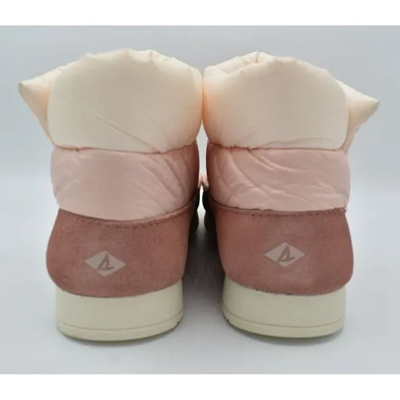 Sperry Womens Size 9 Moc Sider Nylon Pink Booties Shoes