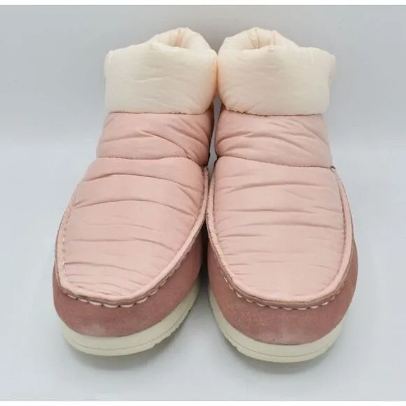 Sperry Womens Size 9 Moc Sider Nylon Pink Booties Shoes