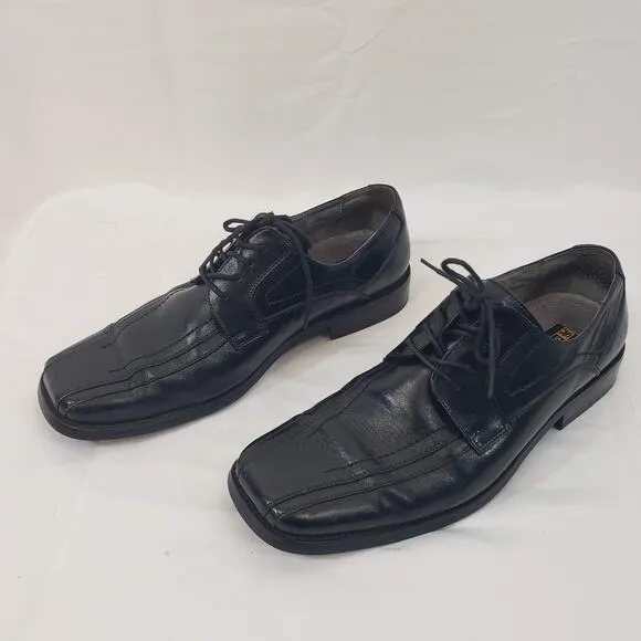 Stacy Adams Black Leather Oxford Lace Up Square Toe Dress Shoes Mens 9