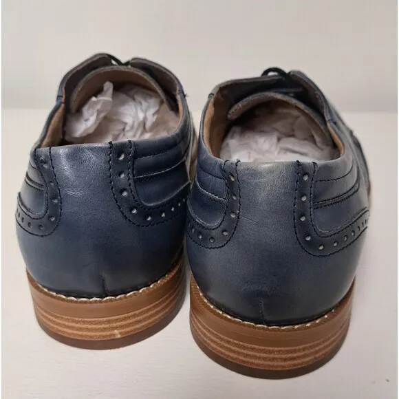 Stacy Adams Mens 10.5 Shoes Blue Fallon Wingtip Oxfords Graident Leather